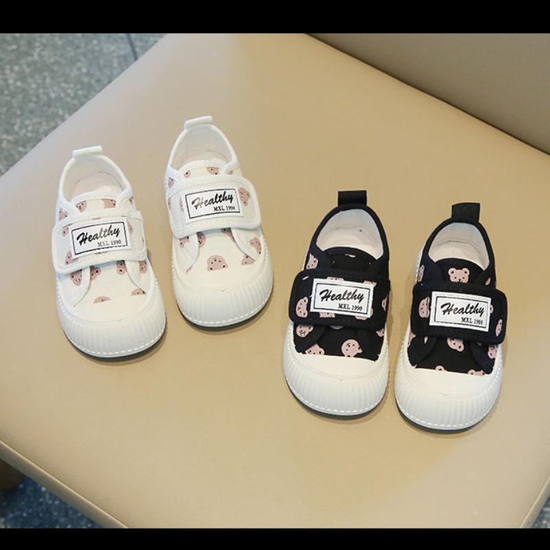 2024 Jaro Podzim Nové Dětské Plátěnky Chlapci Dívky Ležérní Boty na Prkno Kreslené Měkká Podrážka Dětská Obuv Dětské Plátěnky