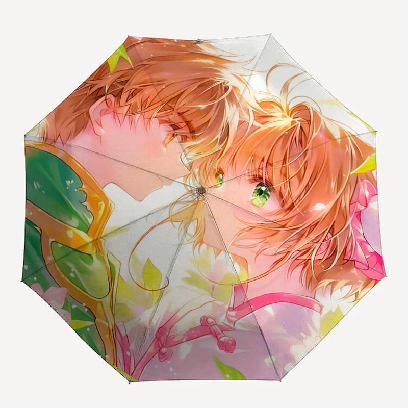 1pc Cherry Blossom Festival Umbrella Automatic Opening/Closing, Foldable Design, Outdoor, Gift for Fans & Travelers.C030