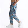 Summer Cotton Linen Men's Casual Drawstring Graphic Print Boho Tribal Vintage Pants Outdoor Activities Trousers Running Jogger