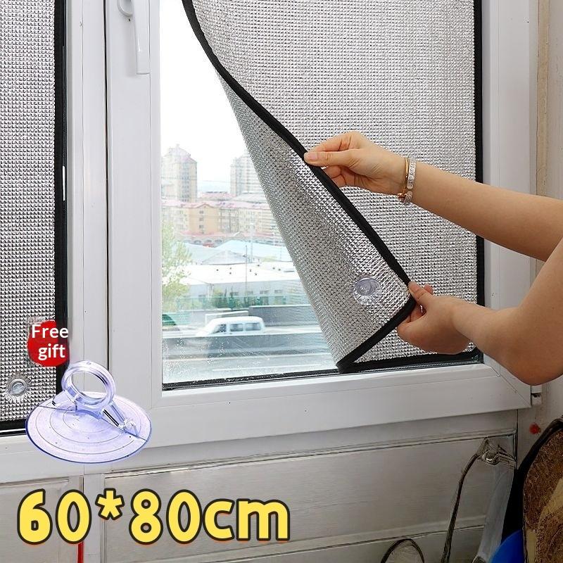 Aluminiumfolie Fensterisolierfolie Abnehmbar Anti-UV Sonnenschutz Hitzeschutz für Mietwohnung Schlafsaal Verwendung