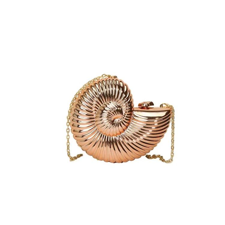 Design Sense of Conch Bag for Women  Acrylic Bag  Diagonal Chain  Cross Bag Shaped  New