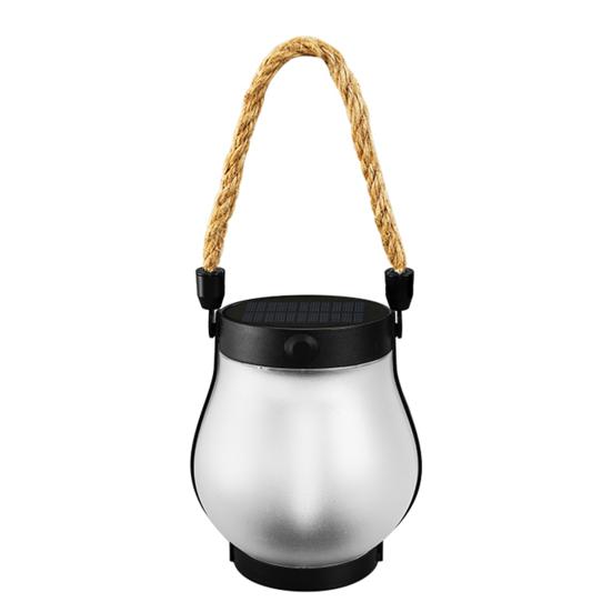 Flickering Flame Solar Lantern Two Lighting Modes Dual Charging Outdoor Waterproof Hanging Lantern LED Solar Lamp