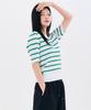 CHASECULT Women'S Striped Short Sleeve Summer Knit-Fbrg5673D0H