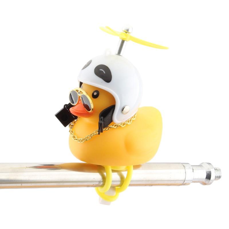 Creative Duck Bicycle Bell Ornaments Cycing Accessories Yellow Helmet Ducks Bicycle Ring Bell Mtb Road Bike Horns