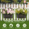 4Pcs Hanging Plants Planter Metal Iron Flower Pots Decks Railings Fence Buckets Outdoor Garden Balcony Decoration