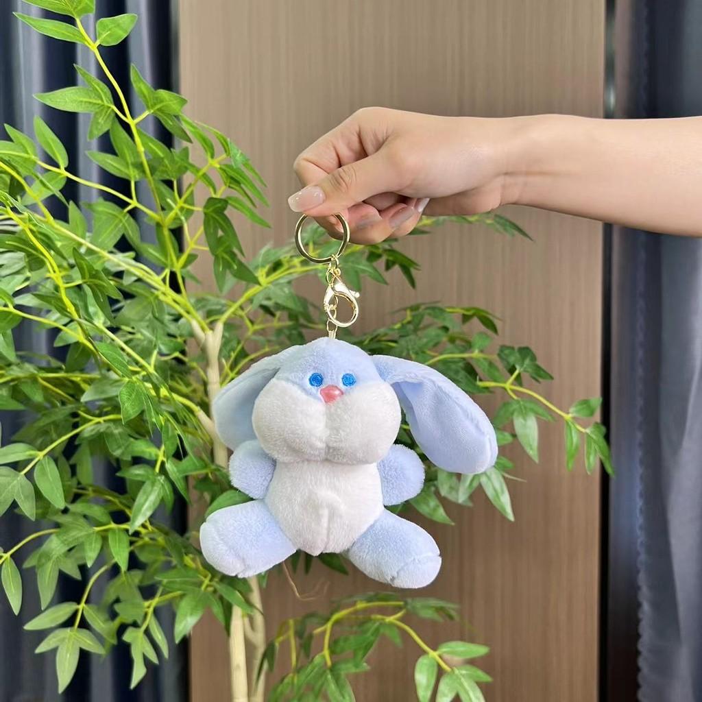Adorable Cartoon Plush Rabbit Keychain Charming Backpack Pendant For Creative Accessories