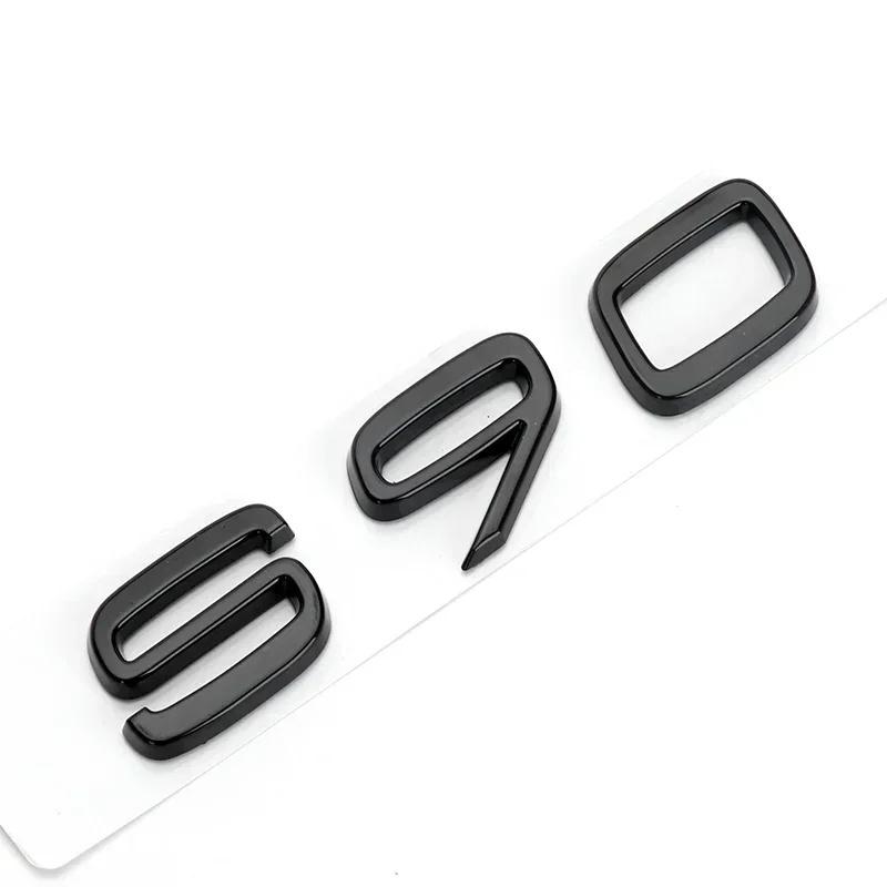 3D ABS Czarny Srebrny Naklejka z Emblematem Bagażnika Samochodowego dla Volvo S40 S60 S80 S90 S60L S90L Naklejka z Emblematem Tylnej Klapy Bagażnika Akcesoria Zewnętrzne