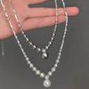 2025 beliebtes Temperament leichter Luxus Nischenmode Schlüsselbeinkette gebrochenes Silber Shijia Perlenkette Frauen