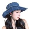 Anti-UV Summer Bucket Hat Western Cowboy Sun Hat Portable Panama Hat  Camping Hiking