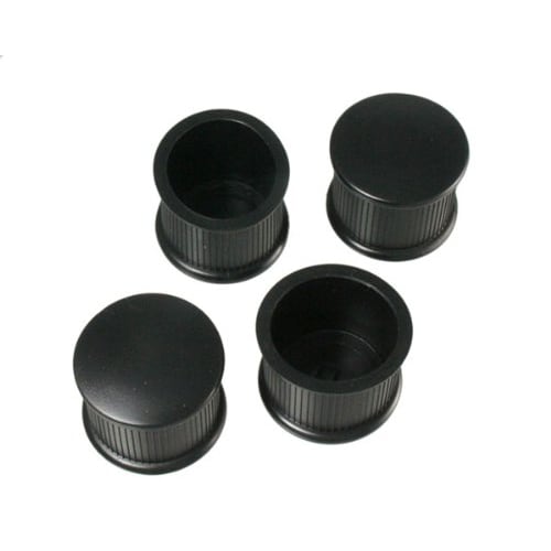 Hilogic Leg Caps, 28mm Round, A-025, Black