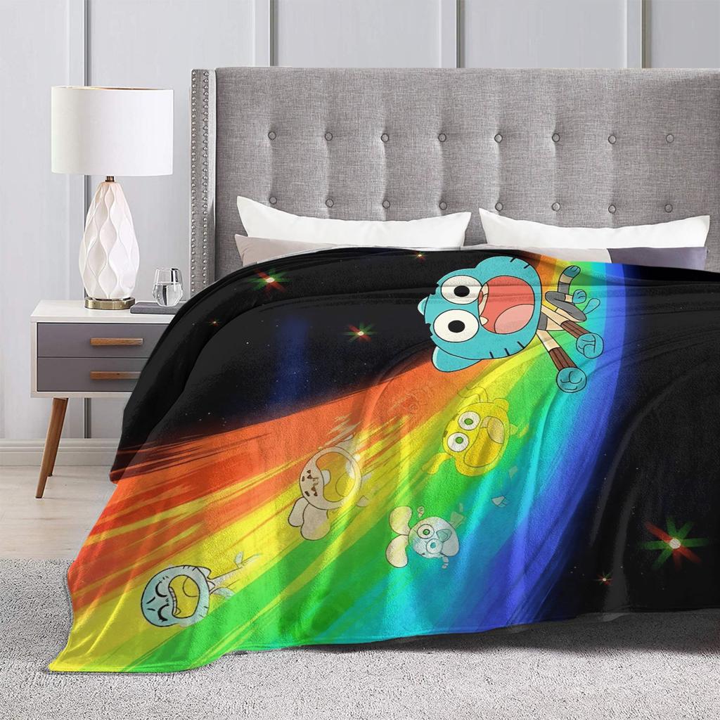 The Amazing World Of Gumballs Warm Soft Blankets Travel Office Plush Throw Blanket Couch Chair Flannel Bedspread Sofa Bed Cover