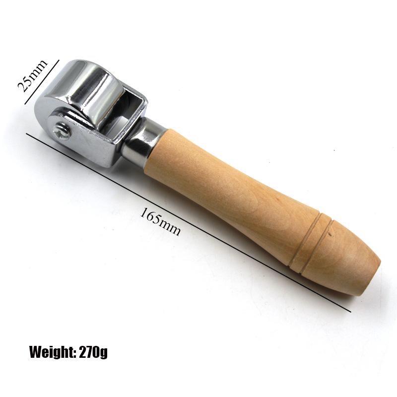 1pcs DIY Craftsmanship Leather Tool, Wooden Handle Leather Edge Roller, Solid Leather Edge Roller Tool, Width with 25/60/100mm
