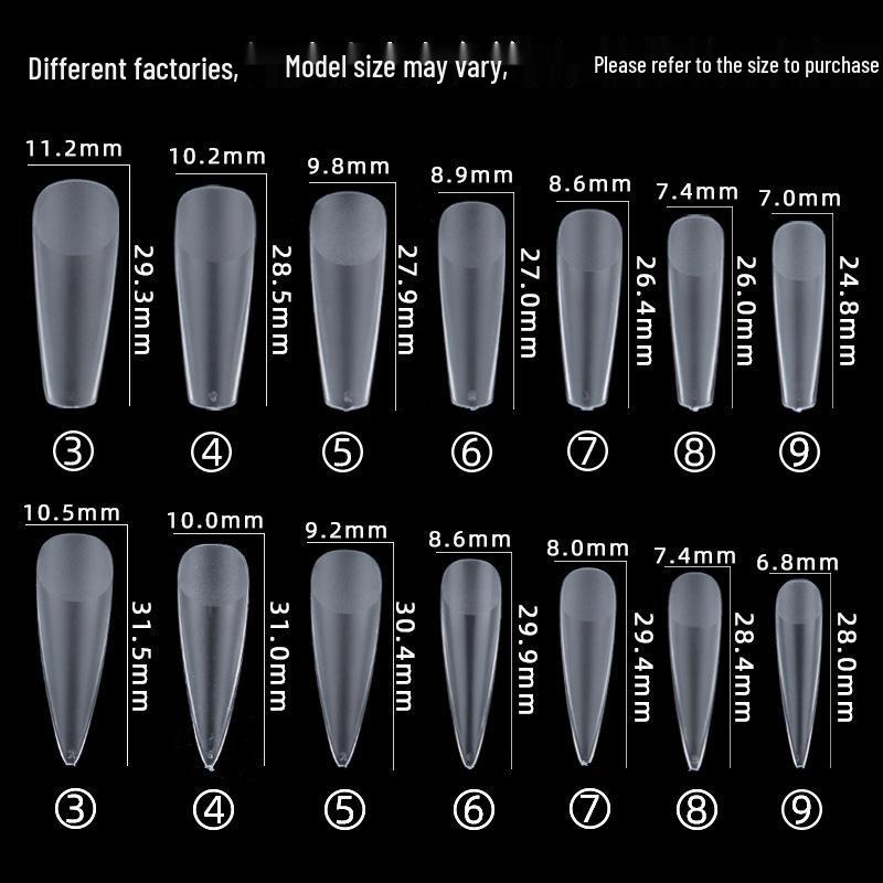 Single Number Frosted Ultra-Thin Nail Tips - Small Size, Traceless, Refillable, Half/Full Stick, Free Carving.