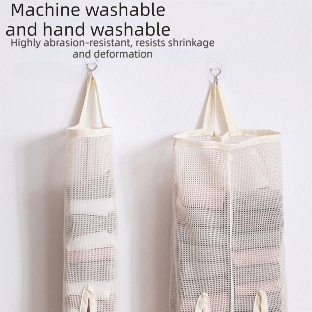 Large Capacity Sock Storage Bag Mesh Pocket Closet Organizer Grocery Bag Holder  Bedroom Storage