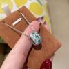 Thousand Gold Sense Paraiba Aquamarine Necklace Women's Exquisite Retro Light Luxury Premium Sense Full Diamond Passepartout Collarbone Chain