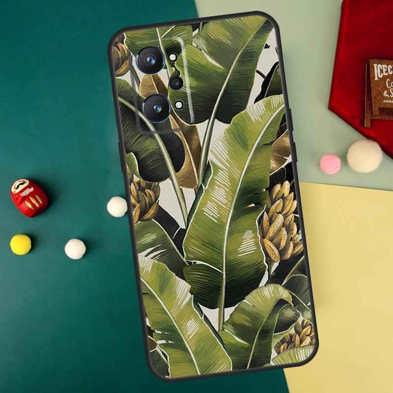 Tropisches Blattmuster für Realme GT7 Pro 15 13 10 11 12 14 Pro Plus C55 C71 C75 C67 C63 C61 C53 C35 C65 GT6 Hülle