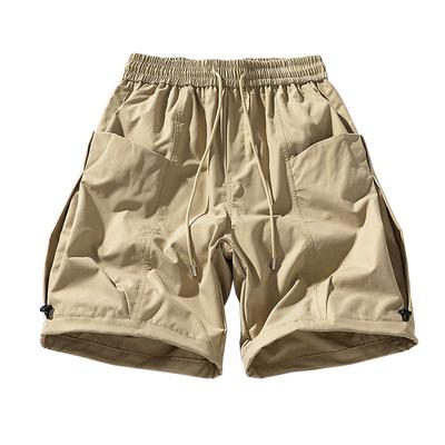 Herren Frühling und Herbst Stil Outdoor Vielseitige Funktionelle Mehrfach-Taschen Lässige Fünf-Punkt-Hose Arbeitshose Reine Farbe