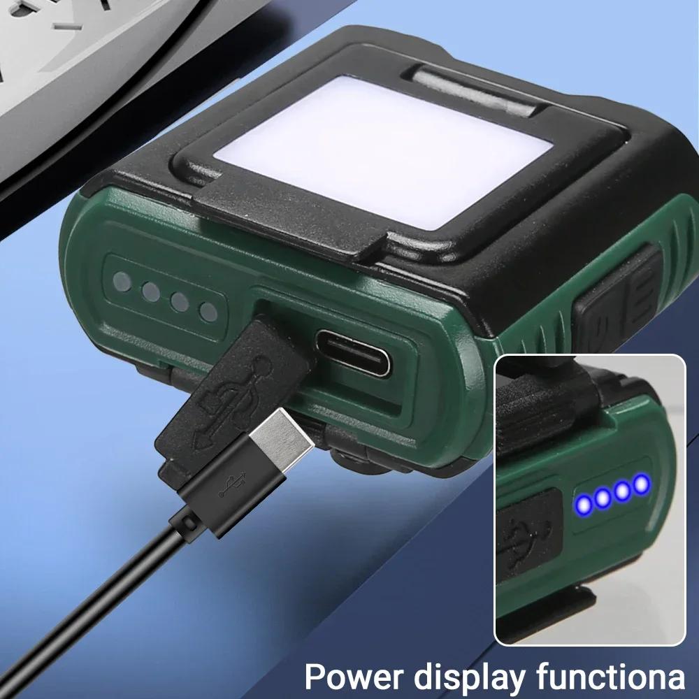 LED Strong Headlight Dual Light Source Hat Clip Lamp Rechargeable Induction Outdoor Waterproof Night Fishing Camping Flashlight