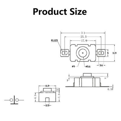 Pack of 10 Self Locking Push Button Switch 1.5A 250V KAN 28 18x12mm for Flashlights Repair and Electronic Assembly