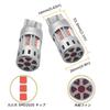 Eseastar T20 7443 W21/5W Double Explosive Red Bulb with Cooling Fan, -24V Brake Lamp,