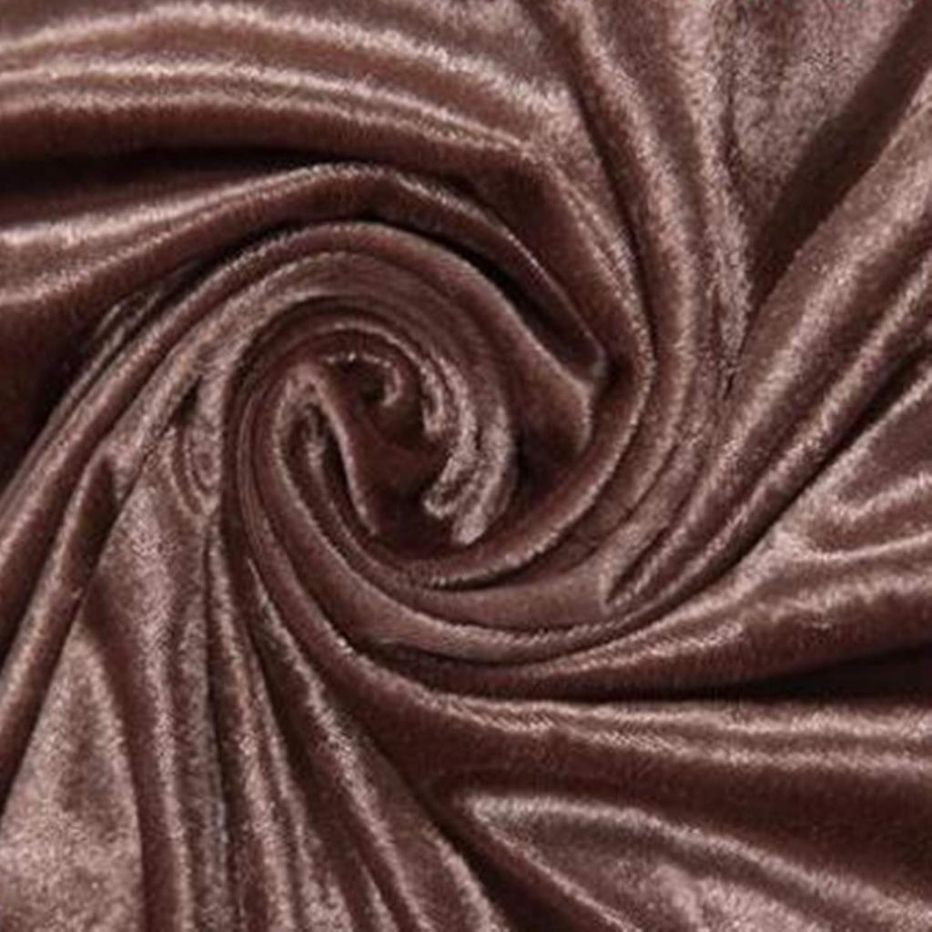 moonfarm 20 Colors to Choose Velour Solid x 2m Wide From, High-Gloss, Eye-catching Fabric, Color, Approx. 1.5m (Brown)