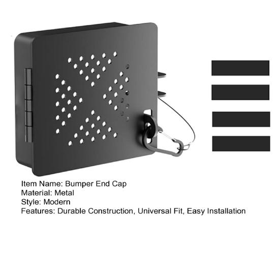 RV 4x4 Bumper End Cap with Ventilation Holes Durable Construction Universal Fit Heavy-duty Sewer Hose Bumper Cap