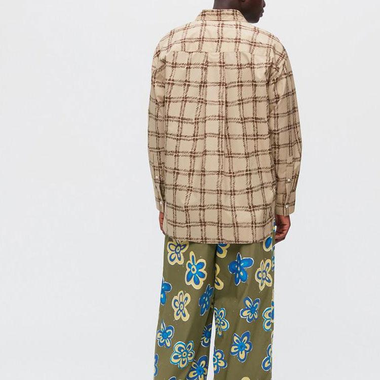 Uniqlo x MARNI Oversized Print L/S Shirt (Asia Sizing) Beige Men Streetwear 449537-32