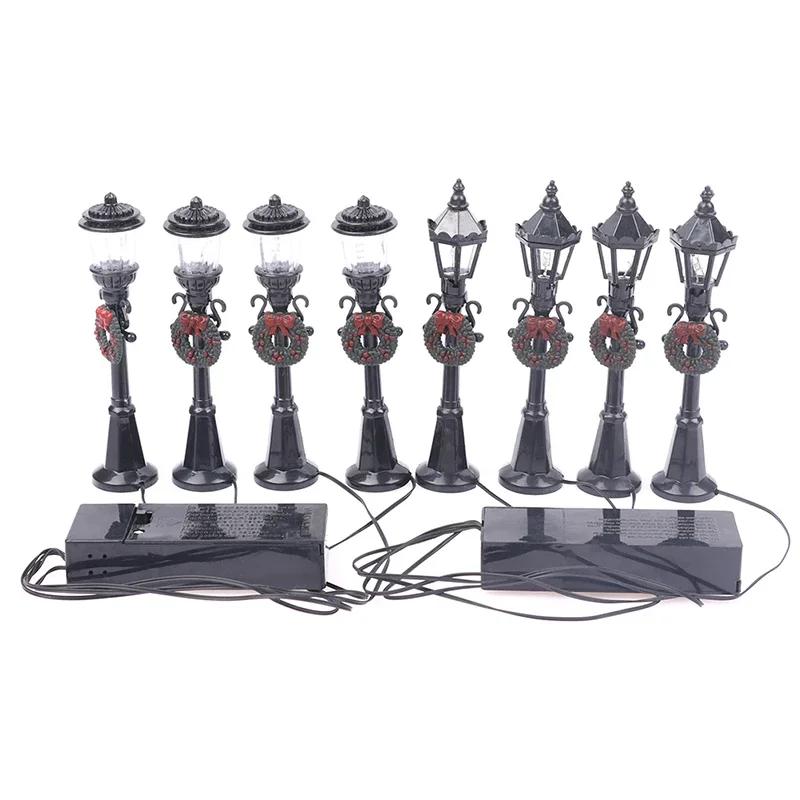 4Pcs/Set Mini Street Light Models Dollhouse Streetlight Micro-Landscape Fairy Garden Accessories