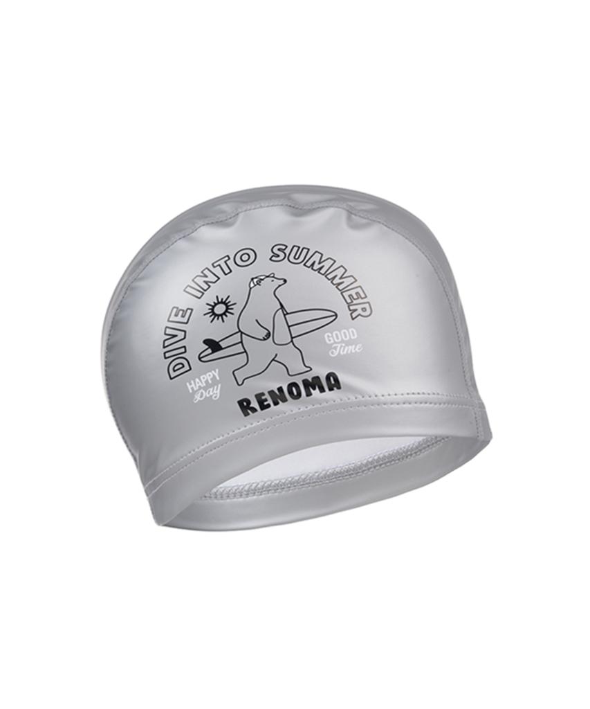 Lenomasuyeongbog Toys Adult Graphic Pu Swim Cap Silver Ro-Rc2C006-Sv