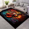 Violin Abstract Rug: Musical Art for Creative Living Spaces | Bold Statement Pieces Anti slip carpet can be machine washed