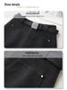 Women's Gray Woolen Straight-Leg Pants & A-Line Booty Shorts - Slimming, Autumn/Winter 2024 Collection