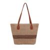 Woven Bag With Zipper Closure For Casual Beach And Travel Days