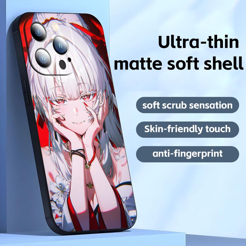

Wuthering Waves Hiyuki Phone Case For iPhone17 16 16e 15 14 13 12 11 Plus Mini Pro Max Soft black Shockproof Cover iPhone 15