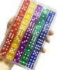50PCS/Kit 6 Sided Dice 16mm D6 16 See Through Color Acrylic Square Corner Cube Digital Dice For Table Board Games Party DND