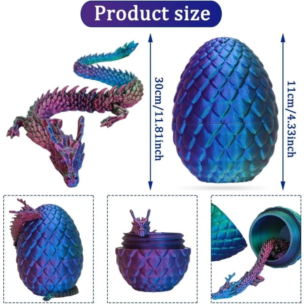 3D Mini Chinese Dragon Surprise Egg Movable Joint Tabletop Decoration Collectible Gifts And Toys Home Dragon Articulated