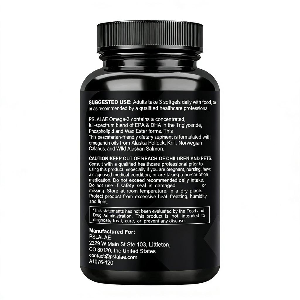 Triple Strength Omega 3 Fish Oil Capsules, All-Natural, 120 Capsules Per Pack, Easily Absorbed, Suitable for Adults