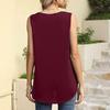 Women's Fashion Casual Summer Spring Solid Color Print Sleeveless V-Neck Blouses & Shirts