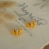 European and American Special-Interest Design Twisted Pleated Croissant Earrings Personality Fashion Trendy Irregular