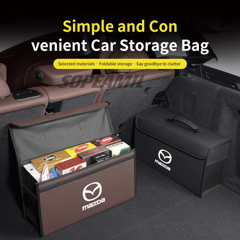 For Mazda 3 6 SKYACTIV Axela Atenza CX30 CX60 CX70 CX80 CX3 CX5 CX9 Car Trunk Organizer Box Tailbox Stowing Tidying Storage Bag