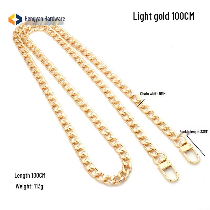 Gold & Silver Metal Chain Replacement for Crossbody Bags - Fragrance Style Accessory with Extension and Decorative Elements