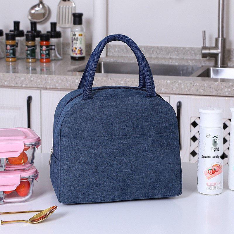 Large Capacity Oxford Cloth Insulated Lunch Bag for Students and Bento