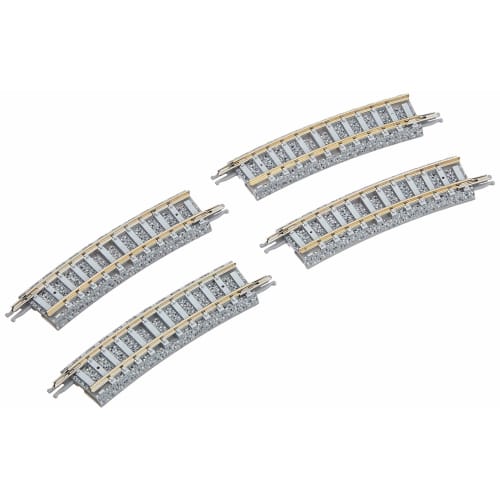 TOMIX N Gauge Curved PC Rail C243-15-PC F Set of 4 1863 Model Railroad Supplies