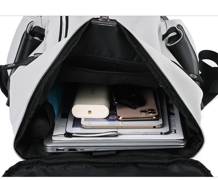 Men's Large Capacity Travel & Laptop Backpack - Trendy Fashion PU for Business & School