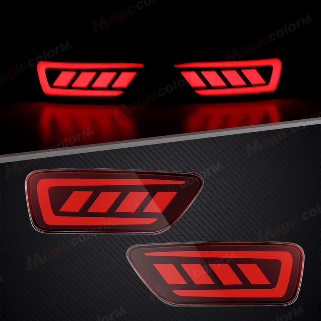 For Jeep Grand Cherokee 2011-/ Compass/ Dodge Journey LED Rear Bumper Reflector Lights Brake Turn Signal Lamp Taillights 12V