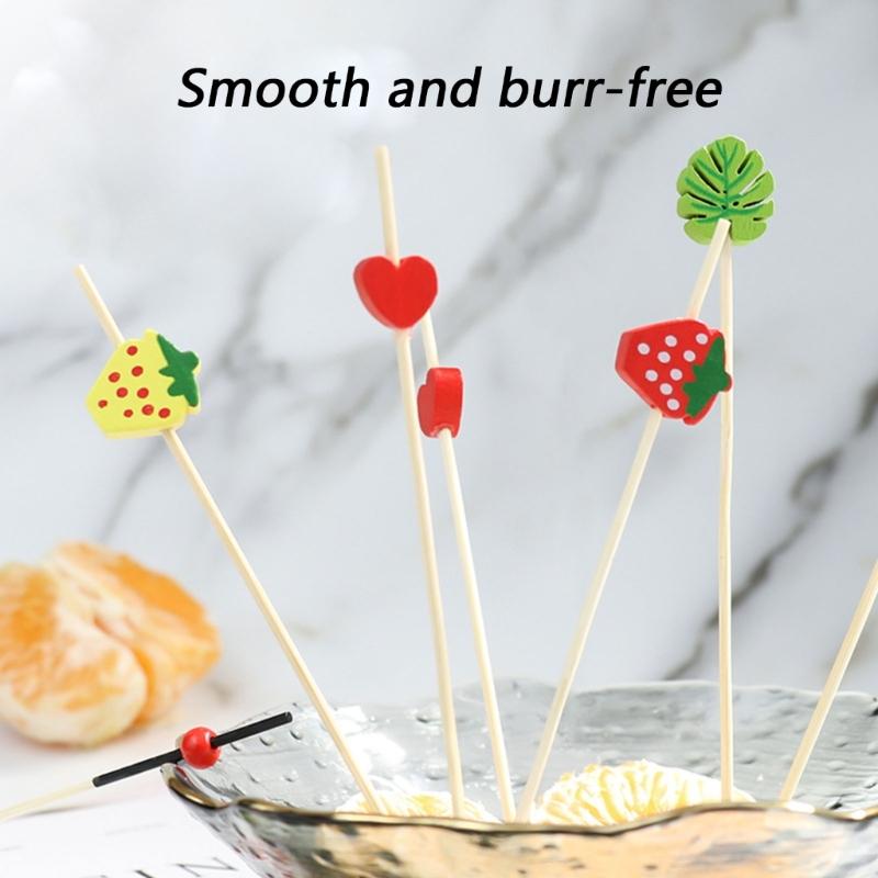 100 Count User Friendly Bamboos Skewers 12Cm Smooth Finishes Food Picks Dessert Serving Picks For Catering And Home