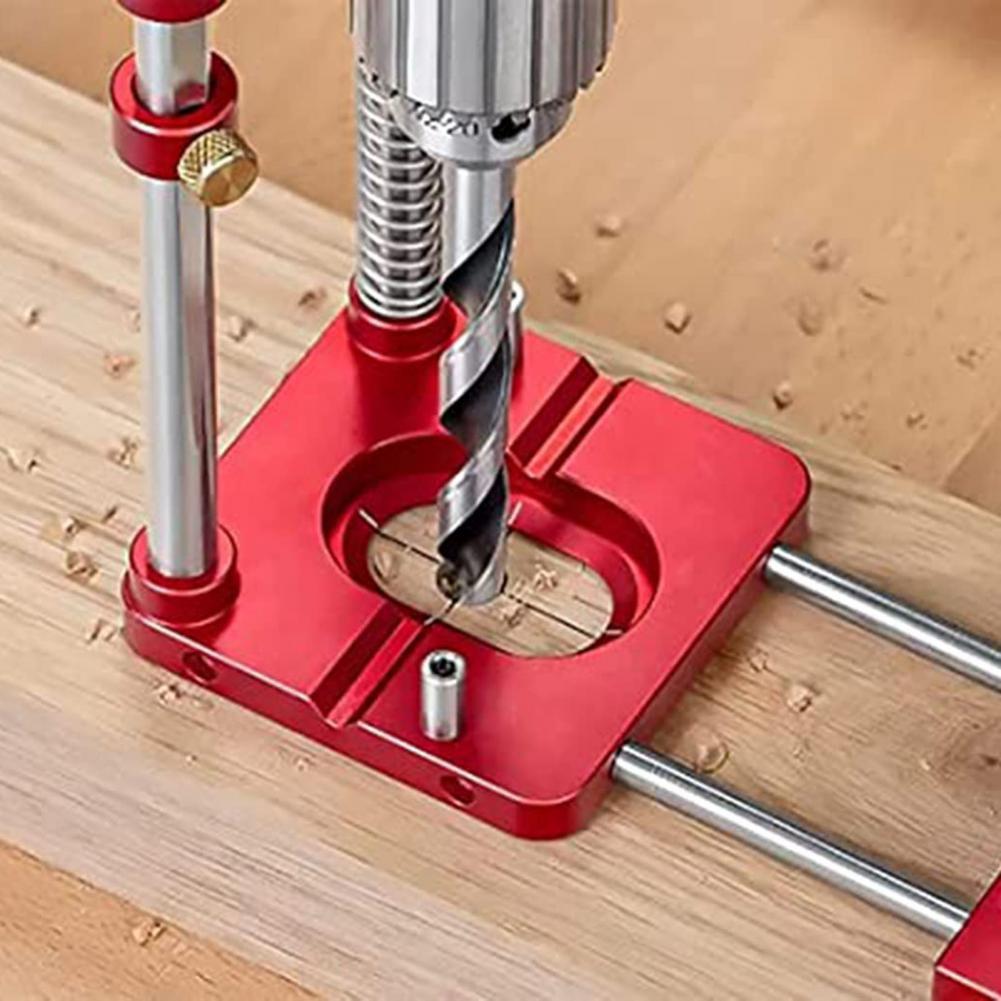 Professional Hinge Hole Drilling Guide Locator Kit for Woodworking DIY Projects Door Cabinets Hole Opener Template Hand Tools.