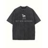 Washed, Butnowi'M Found Printed T-Shirt, High-Quality Printed Cotton Retro Fashion T-Shirt, Suitable for Summer T-Shirt with a Certain Thickness