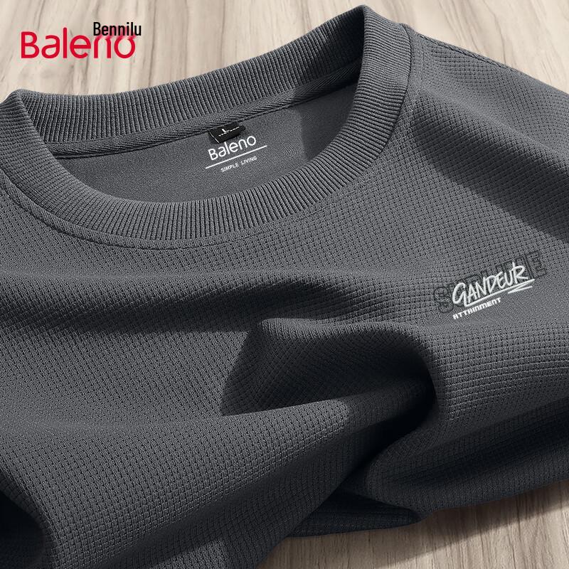 

Baleno Men s Waffle Knit Round Neck Sweatshirt 4XL