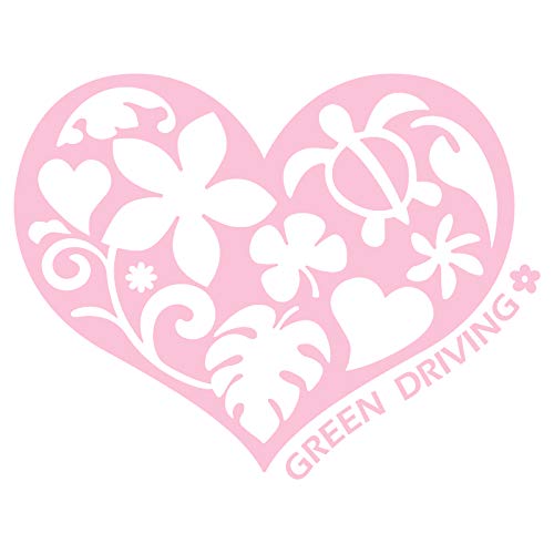nc-smile Hawaiian Heart Sticker GREEN DRIVING Eco Drive HEART (Salmon розовый