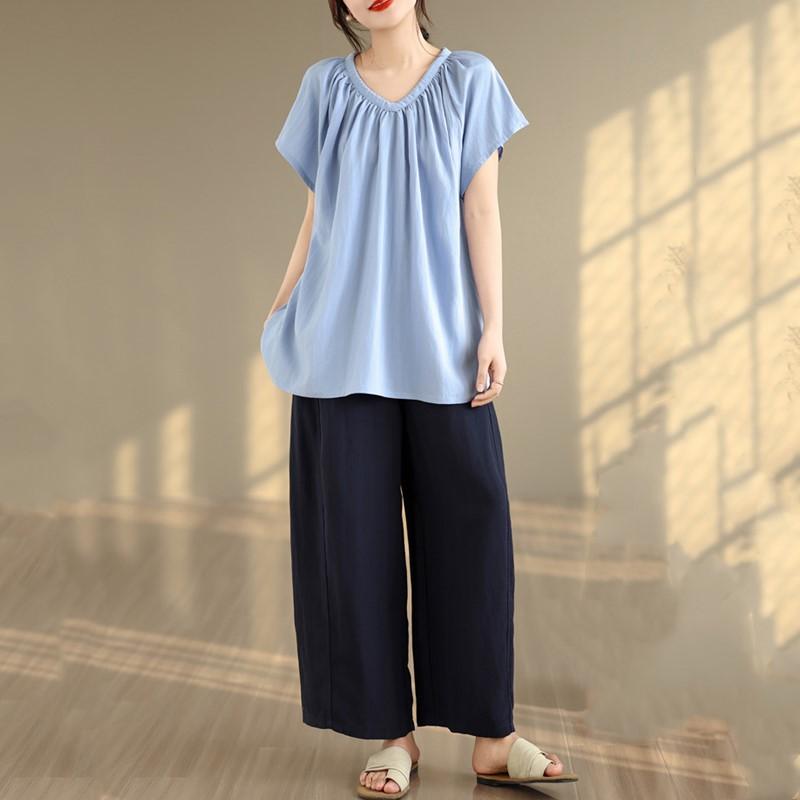 Short Sleeve Oversized Vintage Casual Loose T Shirt Tops Women Summer T-shirt